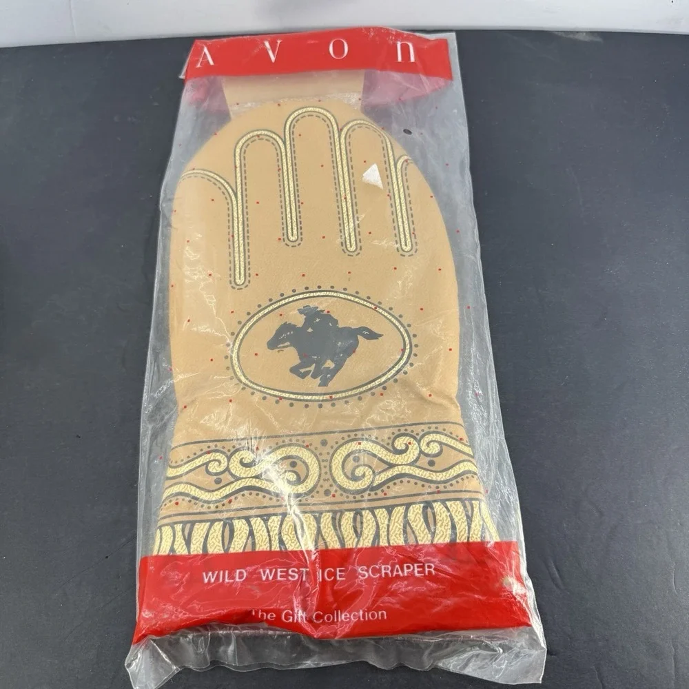 Vintage AVON Gift Collection Wild West Ice Scraper Cowboy Horse Glove New